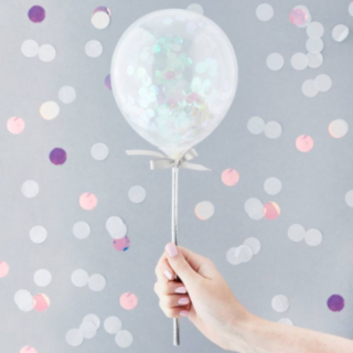 Mini Konfetti Balloner Sølv