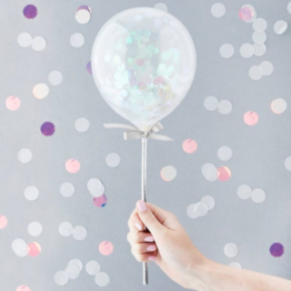 Mini Konfetti Balloner Sølv