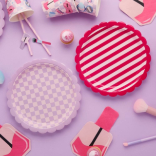 Pamper Party Stribede Tallerkener