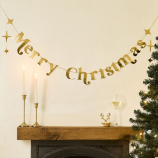 Merry Christmas Guirlande Guld
