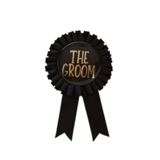 The Groom Rosette Badge