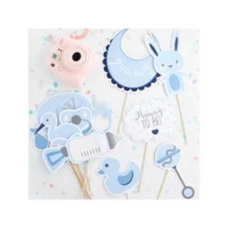 Babyshower Selfie Props Blå