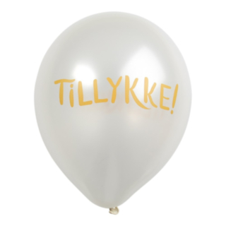 Tillykke Latexballoner Perlemor