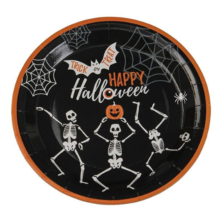 Skelet Halloween Paptallerkener