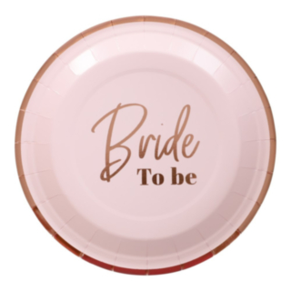 Bride To Be Paptallerkener Lyserød