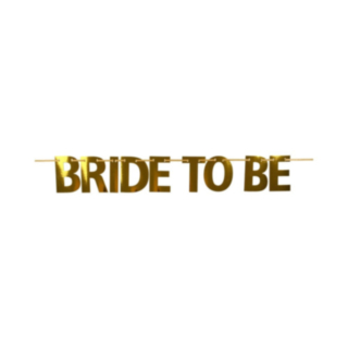 Bride To Be Banner Guld