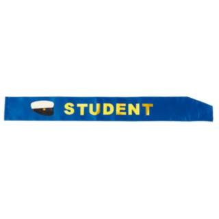 Student Skråbånd Blå/Guld