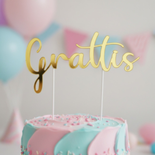 Grattis Kagetopper Guld