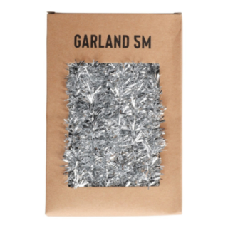 Glitter Juleguirlande Sølv