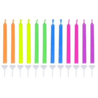 Farvede Flammer Kagelys