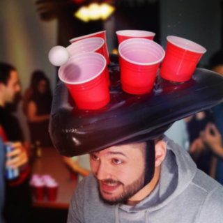 Oppustelig Beer Pong Hat