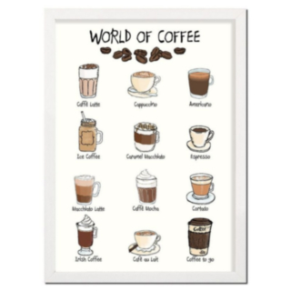 World Of Coffee A4 Plakat