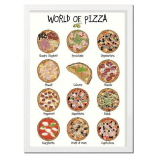 World Of Pizza A4 Plakat