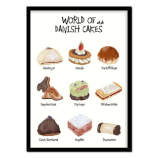 World Of Danish Cakes A4 Plakat