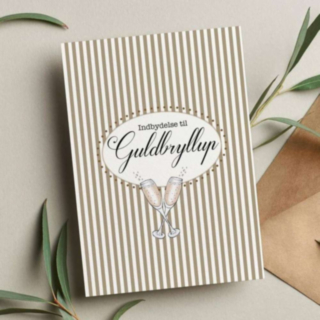 Guldbryllup Invitationer