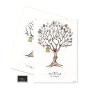Bryllup Fingeraftryk Plakat Sort