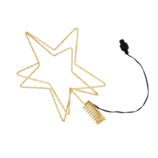 3D LED Juletræsstjerne Guld
