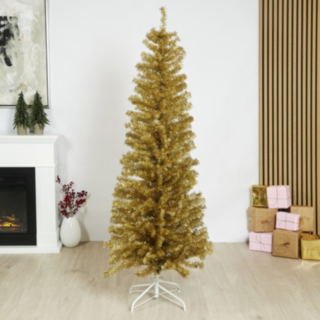 Kunstigt BLING Juletræ Guld 180 x 68 cm Klasse C