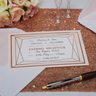 Invitationer Geo Blush