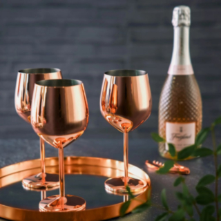 Vinglas Rosaguld Rustfri Stål