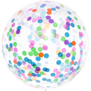 Mega Konfetti Ballon Multifarvet