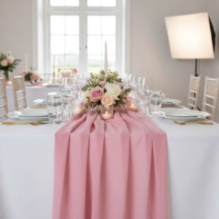 Chiffon Bordløber Rosa