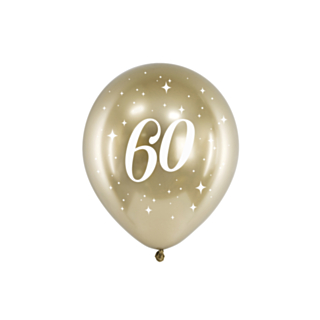60 Års Balloner Guld