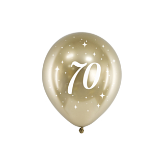 70 Års Balloner Guld