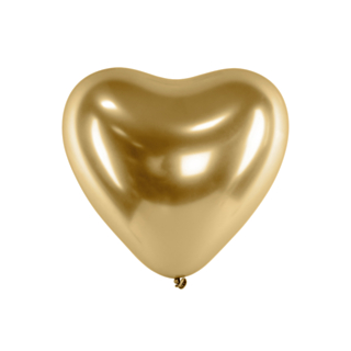 Hjerte Balloner Metallisk Guld
