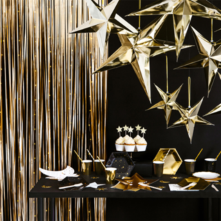Glimmerforhæng Guld