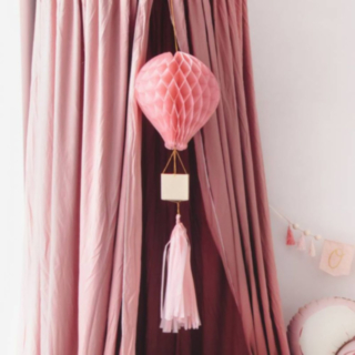 Luftballon Honeycomb Lyserød