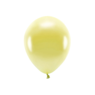 Basic Metalliske Latexballoner Lys Gul
