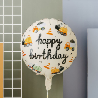 Byggeplads Happy Birthday Folieballon