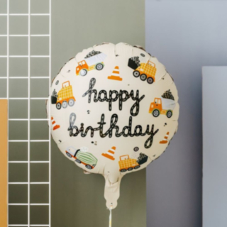 Byggeplads Happy Birthday Folieballon