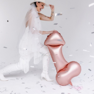 Penis Folieballon Rosaguld