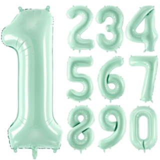 Tal Folieballon Pastel Grøn 72 cm