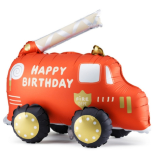 Brandbil Happy Birthday Folieballon