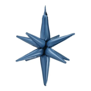 Stjerne 3D Folieballon Marineblå