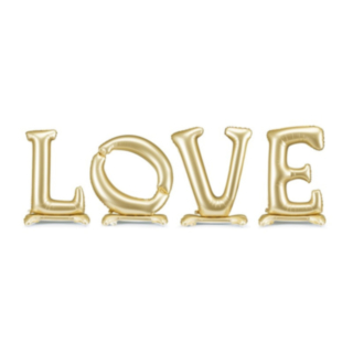LOVE Stående Folieballoner Guld