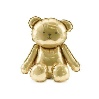 Teddybjørn Folieballon Guld