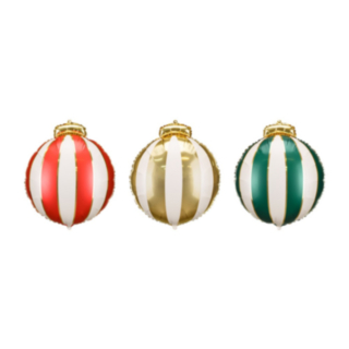 Julekugle Folieballon Mix
