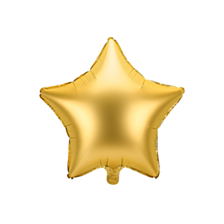 Stjerne Folieballon Mat Guld