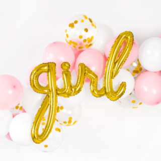 Girl Folieballon Guld