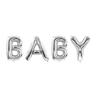 Baby Folieballoner Sølv