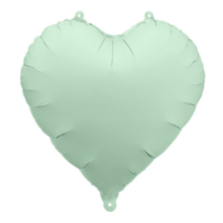 Hjerte Folieballon Mat Grøn