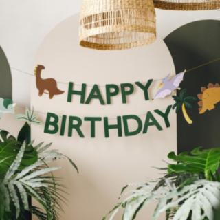 Dinosaur Happy Birthday Guirlande