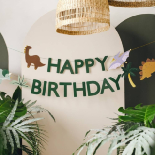 Dinosaur Happy Birthday Guirlande