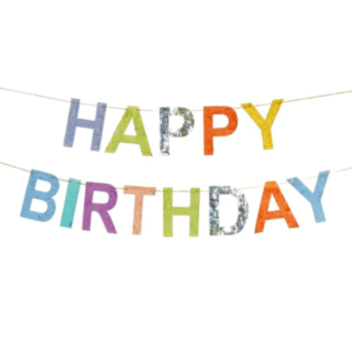 Happy Birthday Bogstavsguirlande Multi