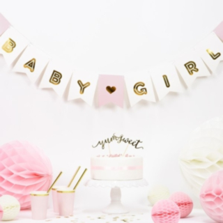 Baby Girl Flagguirlande