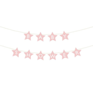 Babyshower Guirlande Lyserød